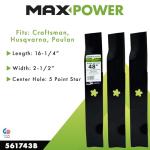 MaxPower 48" Blade Set for Poulan & Husqvarna