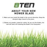 8TEN LawnRAZOR Mower Blade 3-Pack for Cub Cadet