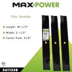 MAXPOWER Mower Blade 561133B - Durable Black Blade
