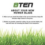 8TEN LawnRAZOR High Lift Mower Blade Set