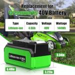 Amitself 4.0Ah Battery for Greenworks 40V Tools