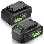 24V Replacement Battery for Greenworks Tools – 2 Pack