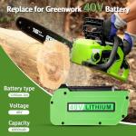 Greenworks 40V 6Ah Lithium Battery Replacement - 2 Pack