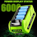 40V 6000mAh Lithium Replacement Battery for Greenworks