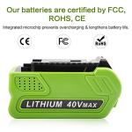 Kosiy 6.0Ah 40V Lithium Battery Replacement for GreenWorks