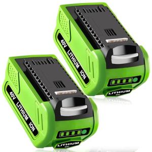 2 Pack 6000mAh Lithium-ion Battery for Greenworks 40V