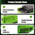 Munikind 40V Lithium Battery for GreenWorks Chainsaw