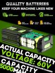 Sydelway 5.0AH Replacement Battery for Greenworks 60V