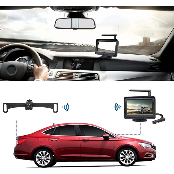 B-Qtech Wireless Backup Camera with 4.3" Monitor