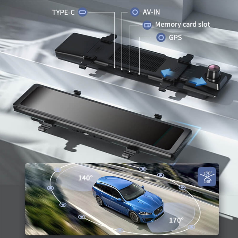 REDTIGER 11" 4K Touch Screen Mirror Dash Cam