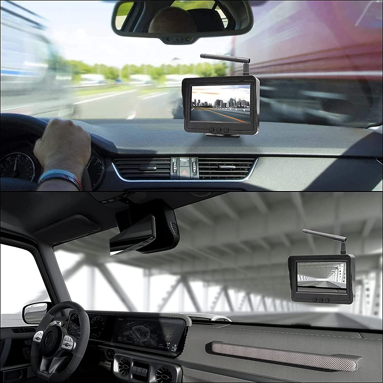 B-Qtech Wireless Backup Camera with 4.3" Monitor