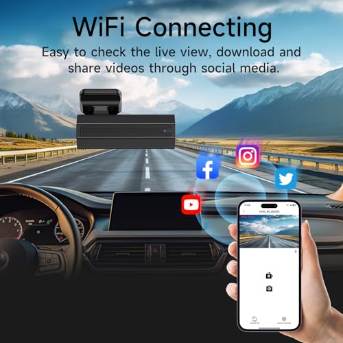 VEEMENT 2.5K Front Dash Cam: WiFi Night Vision, 24h Parking Monitor
