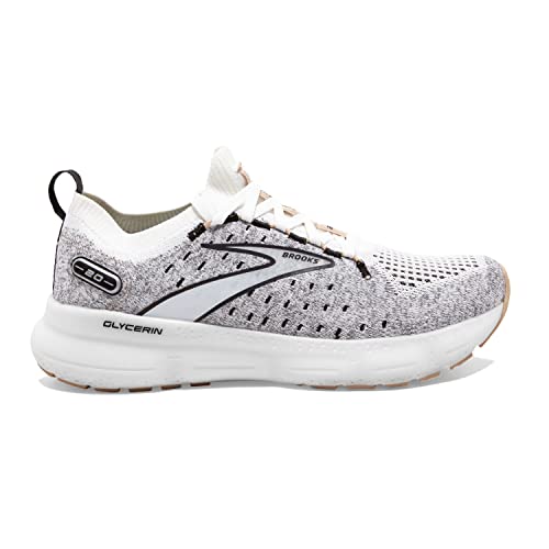 Brooks Women's Glycerin 20 Neutral Running Shoe - White/Black/Cream