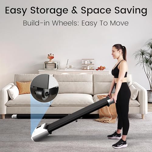 DeerRun 2-in-1 Under Desk Treadmill with Remote