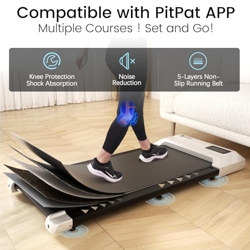 DeerRun 2-in-1 Under Desk Treadmill with Remote