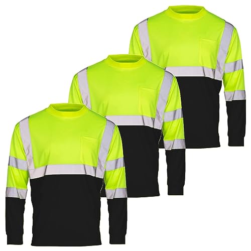 Hi Vis Long Sleeve Safety Shirts for Men