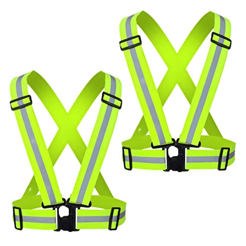 High Visibility Reflective Running Vests - 2 Pack
