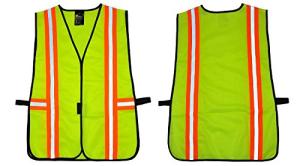 Neon Lime Green Reflective Safety Vest - One Size