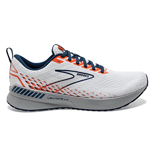 Brooks Levitate GTS 5 Men's Running Shoe - White/Titan/Flame - 10