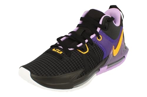 Nike Lebron Witness 7 Basketball Shoe - Black/Gold-Lilac