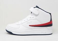Fila Men's A-High Sneaker, White/Navy/Red, Size 10.5