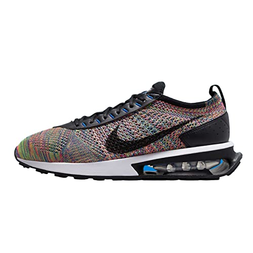 Nike mens Air Max Flyknit Racer Shoes, Multi-color/Black-racer Blue, 10.5