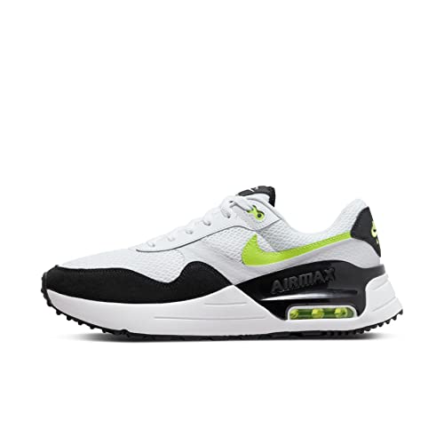 Nike Air Max SYSTM Running Shoes, White/Black-Volt-Pure Platinum