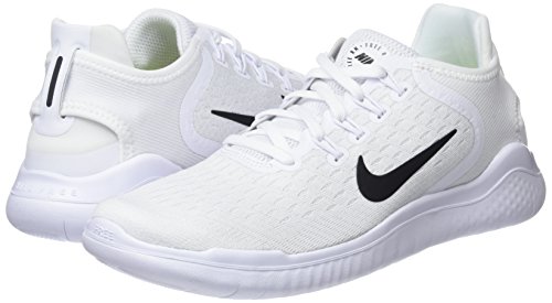 Nike Women's Free RN 2018 Sneaker (7.5, White/Black)