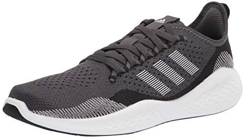 adidas Men's Fluidflow 2.0 Running Shoe, Black/White/Grey, 10