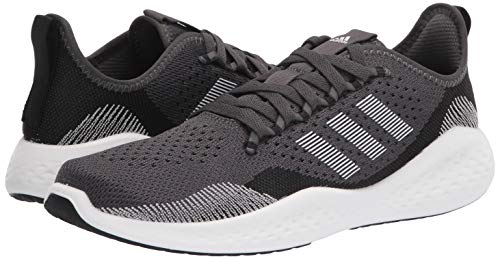 adidas Men's Fluidflow 2.0 Running Shoe, Black/White/Grey, 10