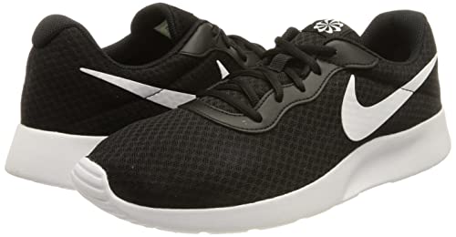 Nike Women's Tanjun Sneakers Black/White-Barely Volt 5.5
