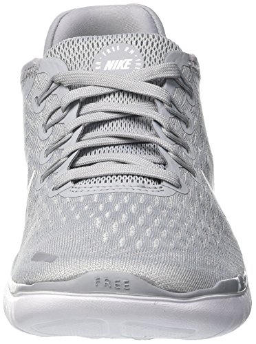 Nike Womens Flex 2017 Rn Low Top Slip On Running, Wolf Grey/White/Volt, Size 6.0