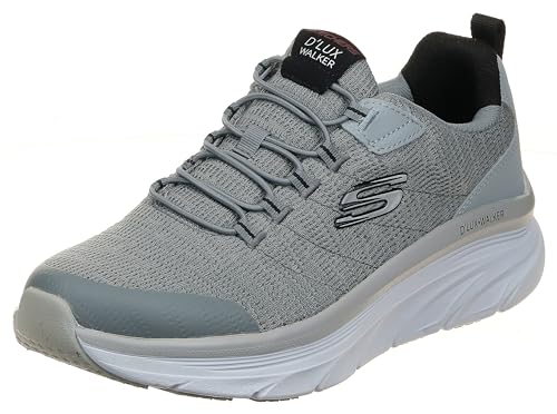 Skechers Men's D'Lux Walker Pensive Oxford, Gray/Black