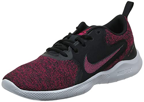 Nike Women's WMNS Flex Experience RN 10 Running Shoe, Black Fireberry Dk Smoke Grey Iron Grey, 7.5