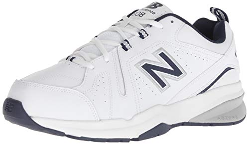 New Balance Men's 608 V5 Sneakers, White/Navy, 10 X-Wide