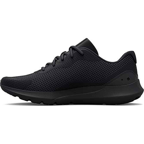 Under Armour Men's Surge 3 Road Running Shoe, Black, 12.5