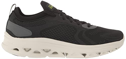 Skechers Men's GOrun Flex-Athletic Running Shoes, Black/Lime, X-Wide