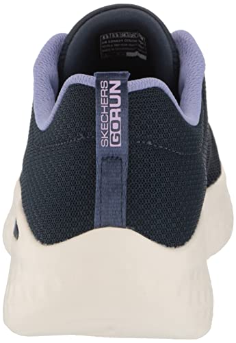 Skechers mens Go Run Lite - Quick Stride Sneaker, Navy/Lavender, 7.5 US