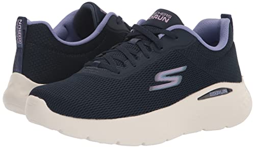 Skechers mens Go Run Lite - Quick Stride Sneaker, Navy/Lavender, 7.5 US