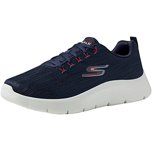 Skechers Men's Navy/Red Flex-Athletic Sneakers - Size 10.5