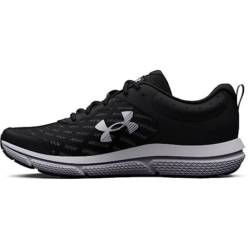 Under Armour Men's Charged Assert 10 Sneaker, Black/White Size 12
