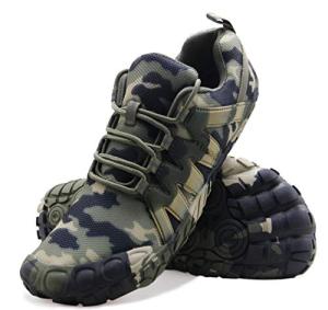 Barefoot Shoes Men Workout Trail Running Cross Training Five Fingers Minimalist Running Zero Drop Wide Toe Box Shoe Indoor Rowing Weight Lifting Squart Tactical Size 11.5 Camo Green