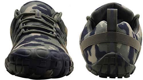 Barefoot Shoes Men Workout Trail Running Cross Training Five Fingers Minimalist Running Zero Drop Wide Toe Box Shoe Indoor Rowing Weight Lifting Squart Tactical Size 11.5 Camo Green