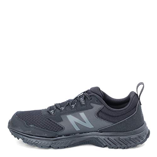 New Balance mens 510 V5 Trail Running Shoe, Black/Castlerock/Black, 8.5 US