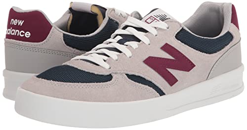New Balance Men's CT300 V3 Sneaker, Grey/Burgundy, 10.5