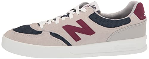 New Balance Men's CT300 V3 Sneaker, Grey/Burgundy, 10.5