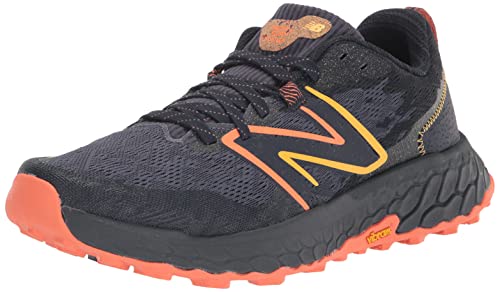New Balance Men's Fresh Foam X Hierro V7 Running Shoe, Thunder/Vibrant Orange/Vibrant Apricot, 8.5