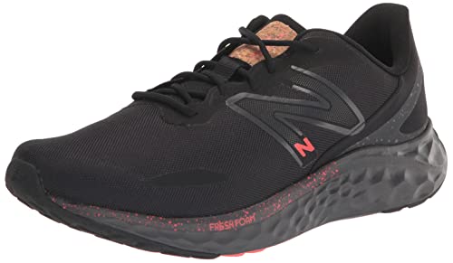 New Balance Men's Fresh Foam Arishi V4 Running Shoe, Black/Magnet/Electric Red, 11