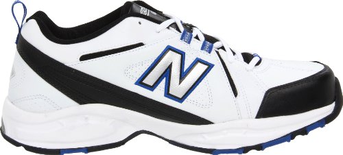 New Balance Men's 608 V3 Casual Comfort Cross Trainer, White/Royal, 10.5 D US