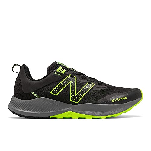 New Balance Men's Nitrel V4 Black/Lime Running Shoe 10 XW US